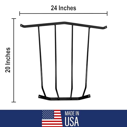 Dutch Ranch Heavy Duty Steel Corner Wall Hay Rack | Hay Rack for Sheep, Goats & Livestock | Hay Feeder Corner Wall Mount | Black Corner Hay Rack for Blanket Storage | 24'' Long | Made in USA