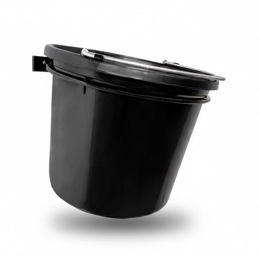 Dutch Ranch Heavy Duty Steel Wall Collapsible Bucket Holder Steel Collapsible Bucket Holder for Horses, Goats & Livestock | Easy Feeding and Watering for Livestock Horse Stall | Made in USA