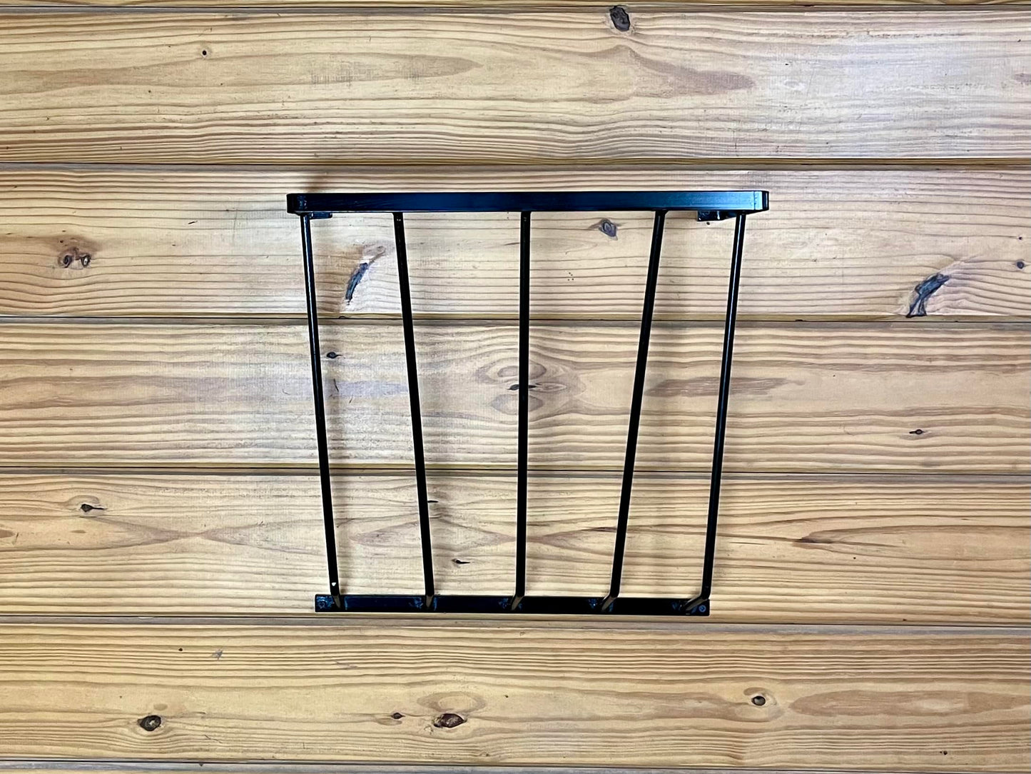 Heavy Duty Steel Wall Hay Rack by Dutch Ranch| Steel Hay Rack for Sheep, Goats & Livestock | Hay Feeder Wall Mount for Easy Hay Storage | Black Hay Rack for Blanket Storage | 18.5" Long | Made in USA